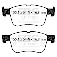 S14KF1401 Front Brake Disc and Pad Kit, Plain Surface