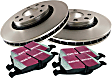 S1KF1274 Front Brake Disc and Pad Kit, Plain Surface 5 Lugs 281.94 mm Aramid Fiber S1 Ultimax2 Pad and RK Premium Rotors