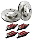 S1KF1384 Front Brake Disc and Pad Kit, Silver Grey Geomet, Plain Surface, 5 Lugs, 279.4 mm, Aramid Fiber, S1 Ultimax2 Pad and RK Premium Rotors