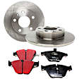 S1KF1475 Front Brake Disc and Pad Kit, Silver Grey Geomet, Plain Surface, 5 Lugs, 347.98 mm, Aramid Fiber, S1 Ultimax2 Pad and RK Premium Rotors