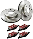 S1KF1504 Front Brake Disc and Pad Kit, Silver Grey Geomet, Plain Surface, 5 Lugs, 320.04 mm, Aramid Fiber, S1 Ultimax2 Pad and RK Premium Rotors