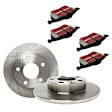 S1KR1111 Rear Brake Disc and Pad Kit, Plain Surface 5 Lugs 243.84 mm Aramid Fiber S1 Ultimax2 Pad and RK Premium Rotors