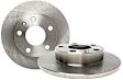 S1KR1154 Rear Brake Disc and Pad Kit, Silver Grey Geomet, Plain Surface, 4 Lugs, 259.08 mm, Aramid Fiber, S1 Ultimax2 Pad and RK Premium Rotors