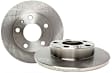 S1KR1155 Rear Brake Disc and Pad Kit, Silver Grey Geomet, Plain Surface, 4 Lugs, 259.08 mm, Aramid Fiber, S1 Ultimax2 Pad and RK Premium Rotors