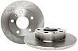 S1KR1156 Rear Brake Disc and Pad Kit, Silver Grey Geomet, Plain Surface, 5 Lugs, 281.94 mm, Aramid Fiber, S1 Ultimax2 Pad and RK Premium Rotors