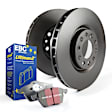 S20K1031 Front and Rear Brake Disc and Pad Kit, Silver Grey Geomet, Plain Surface, 5 Lugs, Aramid Fiber, S20 Ultimax2 Pad and RK Premium Rotors
