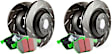 S20K2014 Front and Rear Brake Disc and Pad Kit, Plain Surface 6 Lugs Aramid Fiber S20 Ultimax2 Pad and RK Premium Rotors