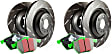 2013 Ford Focus - Front and Rear Brake Disc and Pad Kit, Silver Grey Geomet, Plain Surface, 5 Lugs, Aramid Fiber, FMSI Pad No. D1668/D1095, 2.0L 4Cyl, S20 Ultimax2 Pad and RK Premium Rotors