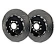 S25KF1019 Front Brake Disc and Pad Kit, Silver Grey Geomet, Slotted, 5 Lugs, Aramid Fiber Ceramic, S25 Redstuff Pad and 2-Piece Full-Floating Slotted Rotors