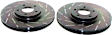 S2KF1116 Front Brake Disc and Pad Kit, Slotted 5 Lugs 324.1 mm Aramid Fiber S2 Greenstuff 2000 and USR Sport Slotted Rotors