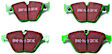 S2KF1116 Front Brake Disc and Pad Kit, Slotted 5 Lugs 324.1 mm Aramid Fiber S2 Greenstuff 2000 and USR Sport Slotted Rotors