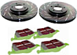 S2KF1197 Front Brake Disc and Pad Kit, Slotted 5 Lugs 292.1 mm Aramid Fiber S2 Greenstuff 2000 and USR Sport Slotted Rotors