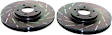 S2KR1890 Rear Brake Disc and Pad Kit, Silver Grey Geomet, Slotted, 5 Lugs, 307.59 mm, Aramid Fiber, S2 Greenstuff 2000 and USR Sport Slotted Rotors
