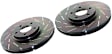 S2KR2062 Rear Brake Disc and Pad Kit, Slotted 5 Lugs 268.99 mm Aramid Fiber S2 Greenstuff 2000 and USR Sport Slotted Rotors