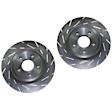 S2KR2171 Rear Brake Disc and Pad Kit, Silver Grey Geomet, Slotted, 5 Lugs, 281.94 mm, Aramid Fiber, S2 Greenstuff 2000 and USR Sport Slotted Rotors
