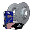 2017 Lexus IS300 - Rear Brake Disc and Pad Kit, Slotted, Aramid Fiber, S2 Greenstuff 6000 and USR Sport Slotted Rotors