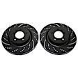 S3KF1062 Front Brake Disc and Pad Kit, Dimpled and Slotted 6 Lugs 294.89 mm Aramid Fiber S3 Greenstuff 6000 and GD Sport Slotted and Dimpled Truck and SUV Rotors