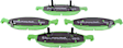 S3KF1086 Front Brake Disc and Pad Kit, Dimpled and Slotted 5 Lugs 305.05 mm Aramid Fiber S3 Greenstuff 6000 and GD Sport Slotted and Dimpled Truck and SUV Rotors