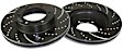 S3KF1089 Front Brake Disc and Pad Kit, Dimpled and Slotted 6 Lugs 318.77 mm Aramid Fiber S3 Greenstuff 6000 and GD Sport Slotted and Dimpled Truck and SUV Rotors