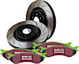 S3KF1211 Front Brake Disc and Pad Kit, Dimpled and Slotted 5 Lugs 314.96 mm Aramid Fiber S3 Greenstuff 6000 and GD Sport Slotted and Dimpled Truck and SUV Rotors