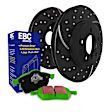 S3KF1259 Front Brake Disc and Pad Kit, Dimpled and Slotted 7 Lugs Aramid Fiber 4WD S3 Greenstuff 6000 and GD Sport Slotted and Dimpled Truck and SUV Rotors