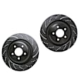 S3KR1069 Rear Brake Disc and Pad Kit, Silver Grey Geomet, Dimpled and Slotted, 5 Lugs, 300.99 mm, Aramid Fiber, RWD, S3 Greenstuff 6000 and GD Sport Slotted and Dimpled Truck and SUV Rotors