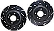 S4KF1131 Front Brake Disc and Pad Kit, Slotted 4 Lugs 275.84 mm Aramid Fiber Ceramic S4 Redstuff Ceramic Pad and USR Sport Slotted Rotors