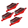 S4KF1152 Front Brake Disc and Pad Kit, Slotted 5 Lugs 350.52 mm Aramid Fiber Ceramic S4 Redstuff Ceramic Pad and USR Sport Slotted Rotors