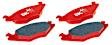 S4KF1210 Front Brake Disc and Pad Kit, Slotted 4 Lugs 279.91 mm Aramid Fiber Ceramic S4 Redstuff Ceramic Pad and USR Sport Slotted Rotors