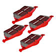 S4KF1267 Front Brake Disc and Pad Kit, Slotted 5 Lugs 276.1 mm Aramid Fiber Ceramic S4 Redstuff Ceramic Pad and USR Sport Slotted Rotors