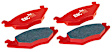 S4KR1107 Rear Brake Disc and Pad Kit, Slotted 9 Lugs 286 mm Aramid Fiber Ceramic S4 Redstuff Ceramic Pad and USR Sport Slotted Rotors