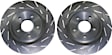 S4KR1143 Rear Brake Disc and Pad Kit, Silver Grey Geomet, Slotted, 5 Lugs, 277.37 mm, Aramid Fiber Ceramic, S4 Redstuff Ceramic Pad and USR Sport Slotted Rotors