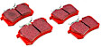 S4KR1261 Rear Brake Disc and Pad Kit, Slotted 9 Lugs 260.1 mm Aramid Fiber Ceramic S4 Redstuff Ceramic Pad and USR Sport Slotted Rotors