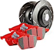 2015 Toyota Camry - Rear Brake Disc and Pad Kit, Slotted, 5 Lugs, Aramid Fiber Ceramic, S4 Redstuff Ceramic Pad and USR Sport Slotted Rotors