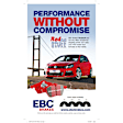 2014 BMW 435i - Rear Brake Disc and Pad Kit, Slotted, 5 Lugs, Aramid Fiber Ceramic, FMSI Pad No. D110; Vented; 5 Bolt Holes; 330mm Dia.; mm Height; 24mm Thick, 3.0L 6Cyl, S4 Redstuff Ceramic Pad and USR Sport Slotted Rotors