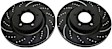 S5KF1272 Front Brake Disc and Pad Kit, Dimpled and Slotted 5 Lugs 325.12 mm Aramid Fiber S5 Yellowstuff and GD Sport Slotted and Dimpled Super Street Rotors