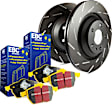 S9KR1111 Rear Brake Disc and Pad Kit, Slotted 5 Lugs Aramid Fiber FWD S9 Yellowstuff Pad and USR Sport Slotted Rotors