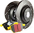 S9KR1496 Rear Brake Disc and Pad Kit, Slotted 5 Lugs Aramid Fiber S9 Yellowstuff Pad and USR Sport Slotted Rotors