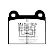 UD096 Front Ultimax2 OEM Replacement Aramid Fiber Brake Pad Set