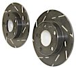 USR1202 Rear Brake Disc, Silver Grey Geomet, Slotted, 5 Lugs, 245.11 mm, 1.8L, 4Cyl, USR Sport Slotted