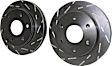 USR7013 Front Brake Disc, Silver Grey Geomet, Slotted, 6 Lugs, 294.64 mm, USR Sport Slotted