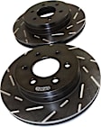 USR7028 Front Brake Disc, Silver Grey Geomet, Slotted, 6 Lugs, 287.02 mm, USR Sport Slotted