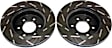 USR7028 Front Brake Disc, Silver Grey Geomet, Slotted, 6 Lugs, 287.02 mm, USR Sport Slotted