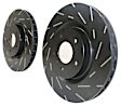 Front Brake Disc, Silver Grey Geomet, Slotted, 5 Lugs, 323.85 mm, 3.5L, 6Cyl, USR Sport Slotted