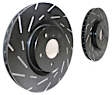 Front Brake Disc, Silver Grey Geomet, Slotted, 5 Lugs, 323.85 mm, 3.5L, 6Cyl, USR Sport Slotted
