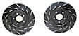 Front Brake Disc, Silver Grey Geomet, Slotted, 5 Lugs, 323.85 mm, 3.5L, 6Cyl, USR Sport Slotted