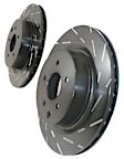 USR7123 Rear Brake Disc, Silver Grey Geomet, Slotted, 5 Lugs, 321.82 mm, 3.5L, 6Cyl, USR Sport Slotted
