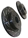 USR7123 Rear Brake Disc, Silver Grey Geomet, Slotted, 5 Lugs, 321.82 mm, 3.5L, 6Cyl, USR Sport Slotted
