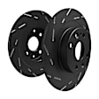1995 Nissan 240SX - Rear Brake Disc, Silver Grey Geomet, Slotted, 4 Lugs, 258.06 mm, For FMSI Pad No. D272; Solid; 4 Bolt Holes; 258mm Dia.; 46mm Height; 9mm Thick; 68mm Center Hole Dia., 2.4L 4Cyl, USR Sport Slotted