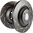 USR7765 Rear Brake Disc, Silver Grey Geomet, Slotted, Solid, 4 Lugs, 279.4 mm, USR Sport Slotted